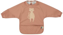 Trixie bavoir à manches - bavoir bébé imperméable Mrs. Cat rose