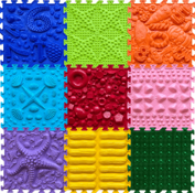 Ortoto Tapis de puzzle de massage sensoriel Herbe boîte 8 pièces