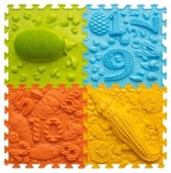 Ortoto Tapis de puzzle de massage sensoriel Herbe boîte 8 pièces