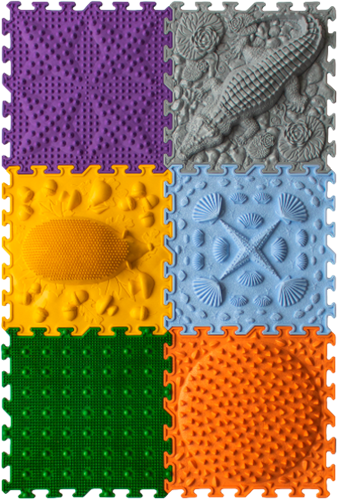 Ortoto Tapis de puzzle de massage sensoriel Herbe boîte 8 pièces