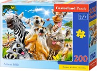 Castorland puzzle animaux African Selfie 200 pièces carton-2