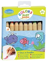 Aladine crayons bébé jumbo - craies douces et lavables pour enfants