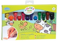 Aladine crayons de cire lavables animaux set 12 pièces pour enfants