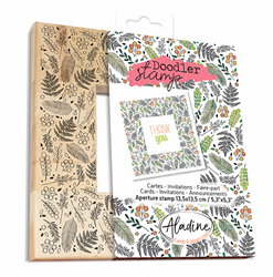 Aladine Aladine Houten Doodler Stempel 13,5x13,5 cm Bladeren