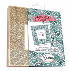 Aladine Aladine Houten Doodler Stempel 13,5x13,5 cm Schubben