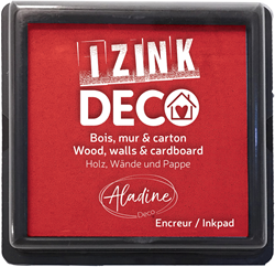 Aladine encreur rouge XL pour loisirs créatifs et décoration - 8x8 cm