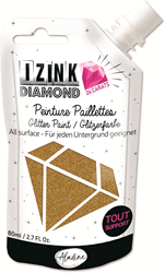 Aladine Aladine Izink Diamond Glitterverf 24 Karaat 80 ml Goud
