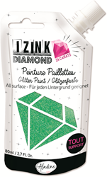 Aladine Aladine Izink Diamond Glitterverf 24 Karaat 80 ml Pastel Groen