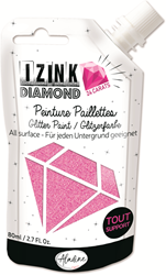 Aladine peinture pailletée Izink Diamond 24 carats 80 ml rose loisirs créatifs