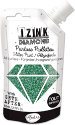 Aladine peinture pailletée Izink Diamond 80 ml bleu azur pour loisirs créatifs