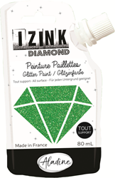 Aladine Aladine Izink Diamond Glitterverf 80 ml Donkergroen