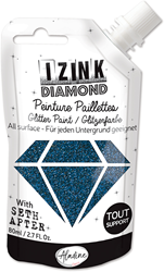 Aladine Aladine Izink Diamond Glitterverf 80 ml Prachtig Blauw