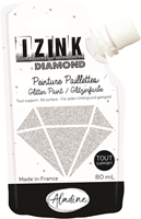 Aladine peinture pailletée Izink Diamond 80 ml argent - peinture créative