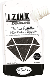 Aladine Aladine Izink Diamond Glitterverf 80 ml Zwart