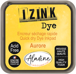 Aladine encreur jaune Izink Dye 5x5 cm séchage rapide