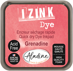 Aladine encreur rouge Izink Dye 5x5 cm pour loisirs créatifs