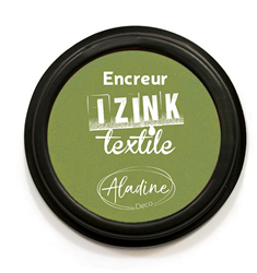 Aladine encreur textile vert - tampon encreur pour tissu et textile
