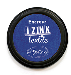 Aladine encreur textile indigo - tampon encreur pour tissu