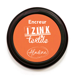 Aladine encreur textile orange - tampon encreur pour tissus et textiles