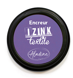 Aladine encreur textile violet - tampon encreur pour tissu