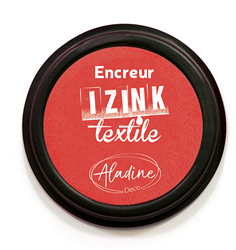 Aladine encreur textile tampon bois de santal coton lin soie tissu