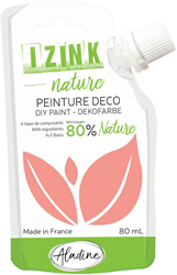 Aladine peinture gouache Izink Nature 80 ml rose corail écologique