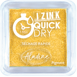 Aladine encreur jaune - pigment séchage rapide 5x5 cm carterie