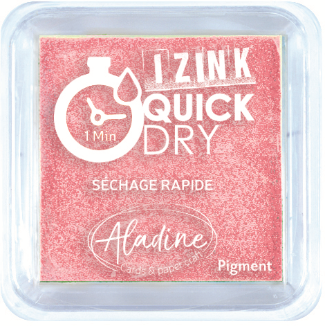 Aladine encreur séchage rapide pigment 5x5 cm rose poudré loisirs créatifs