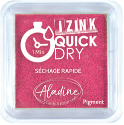 Aladine encreur rose séchage rapide pigment 5x5 cm pour cartes