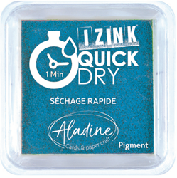 Aladine encreur turquoise - pigment séchage rapide 5x5 cm