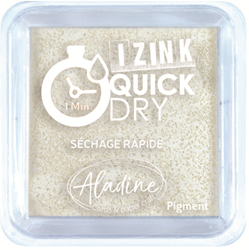 Aladine encreur blanc séchage rapide 5x5 cm pour cartes et loisirs créatifs