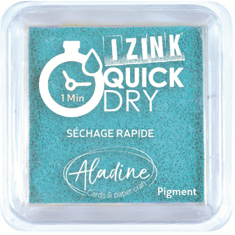 Aladine encreur pigment séchage rapide 5x5 cm bleu mer tamponner