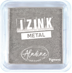 Aladine encreur argent séchage rapide 5x5 cm pour cartes et loisirs créatifs