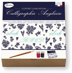 Aladine coffret calligraphie anglais kit d'écriture créative
