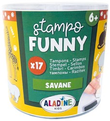 Aladine coffret tampons animaux savane jouet créatif pour enfants
