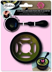 Aladine kit cire à cacheter - Cuillère et réchaud pour créations créatives