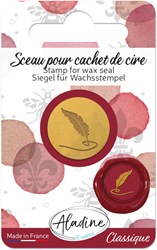 Aladine sceau cire plume - tampon créatif pour cartes et loisirs