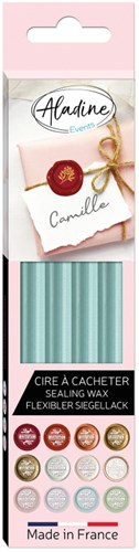Aladine bâtons de cire à cacheter set 4 pièces eucalyptus vert loisirs créatifs