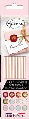 Aladine bâtons de cire à cacheter blanc - kit créatif 4 pièces
