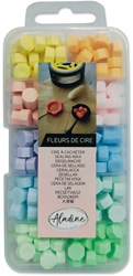 Aladine set cire à cacheter couleurs pastel - tampons créatifs 10 couleurs