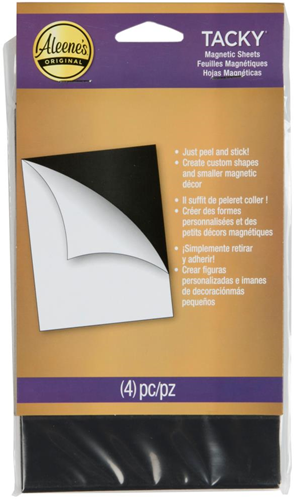 Aleene's feuilles magnétiques autocollantes 10x15 cm 4 pièces feuille aimantée
