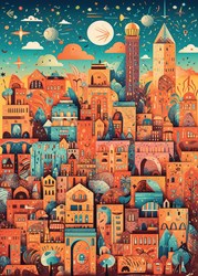 Alipson Puzzle Erstaunliche Stadt - 500 Teile