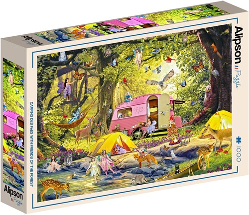 Alipson Puzzle puzzle Camping des Fées amis de la forêt 1000 pièces-2
