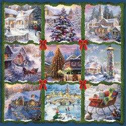 Alipson Puzzle Neun Weihnachtsaufnäher - 1000 Teile