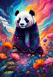 Alipson Puzzle panda coloré - puzzle 1000 pièces jouet