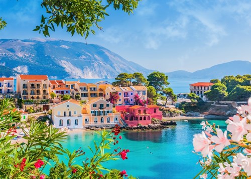 Alipson Puzzle village coloré Assos Grèce puzzle 500 pièces