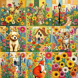 Alipson Puzzle puzzle Cottage Garden Nine Patch Quilt Block 1000 pièces