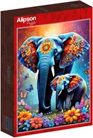 Alipson Puzzle animaux - Éléphants Maternal Love Collection 1000 pièces-2