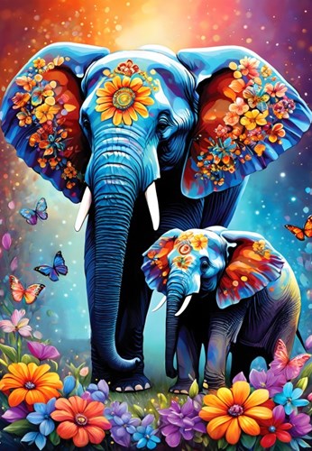 Alipson Puzzle Elephants  - Maternal Love Collection - 1000 Teile