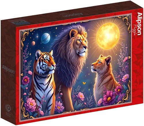 Alipson Puzzle puzzle chat Feline Cosmos - puzzle pour enfants-2